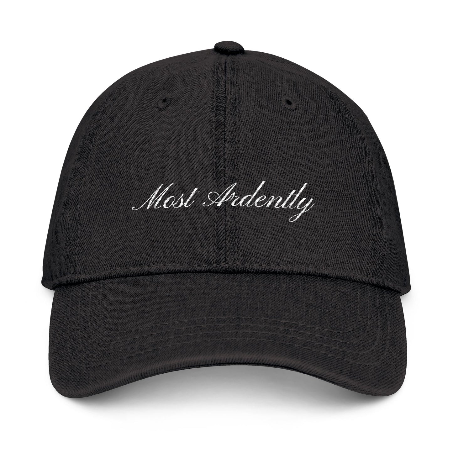 Most Ardently Embroidered Hat - Pride and Prejudice Denim Cap for Jane Austen Fans