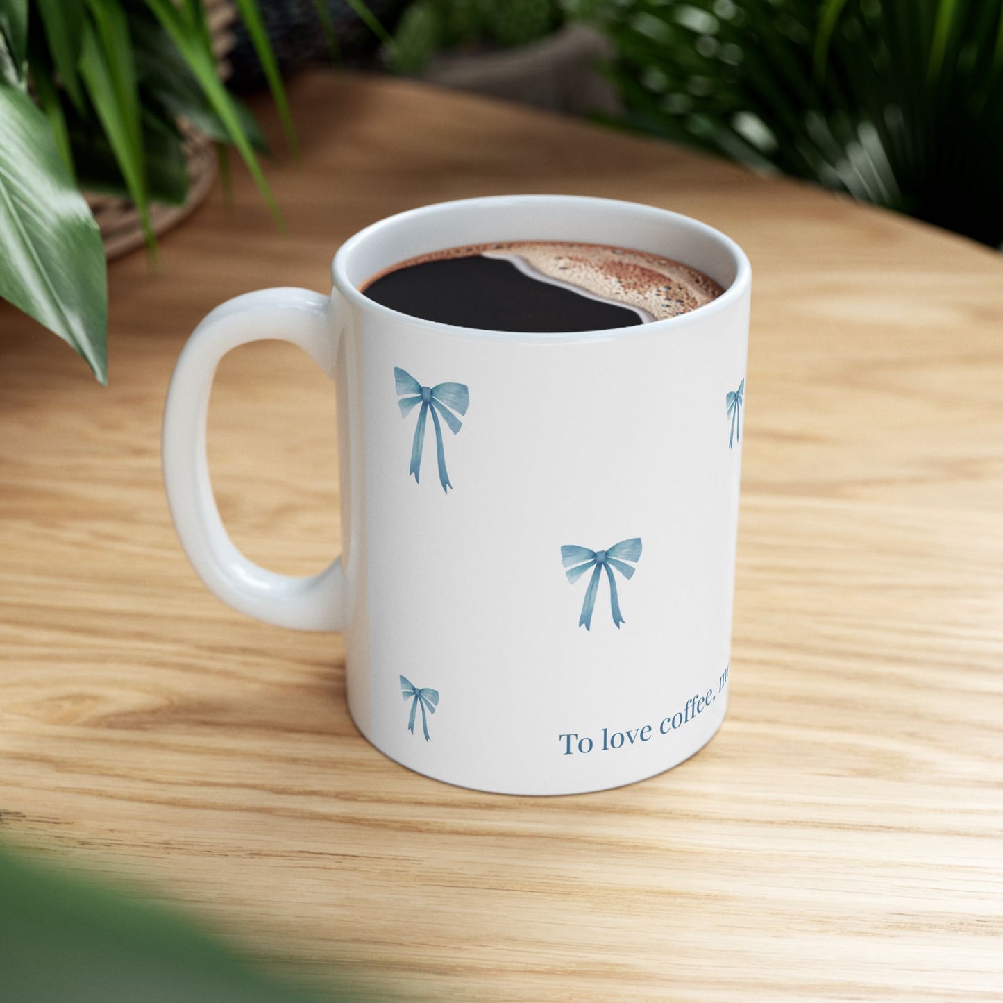 Most Ardently" Bow Mug Blue – Literary Coffee Lover Gift | Pride and Prejudice Inspired