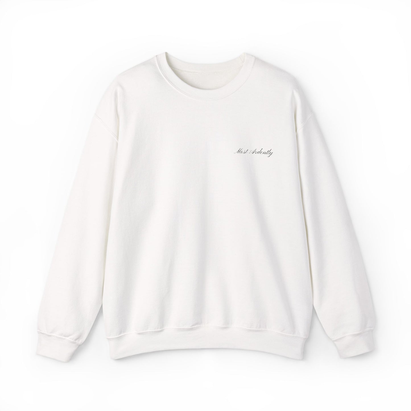 Most Ardently Embroidered White Sweatshirt - Pride and Prejudice Crewneck for Book Lovers - Bookish Gift