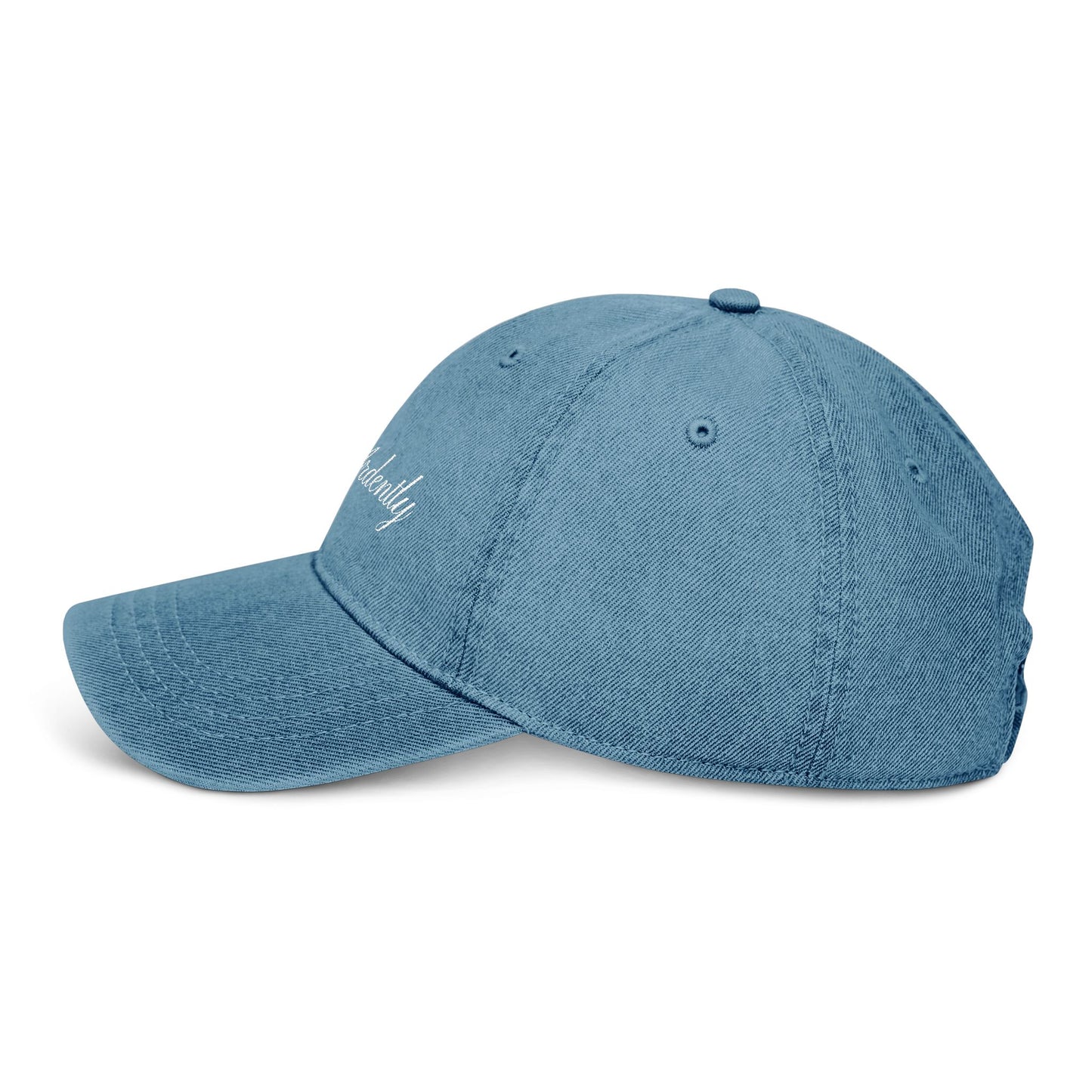 Most Ardently Embroidered Hat - Pride and Prejudice Denim Cap for Jane Austen Fans