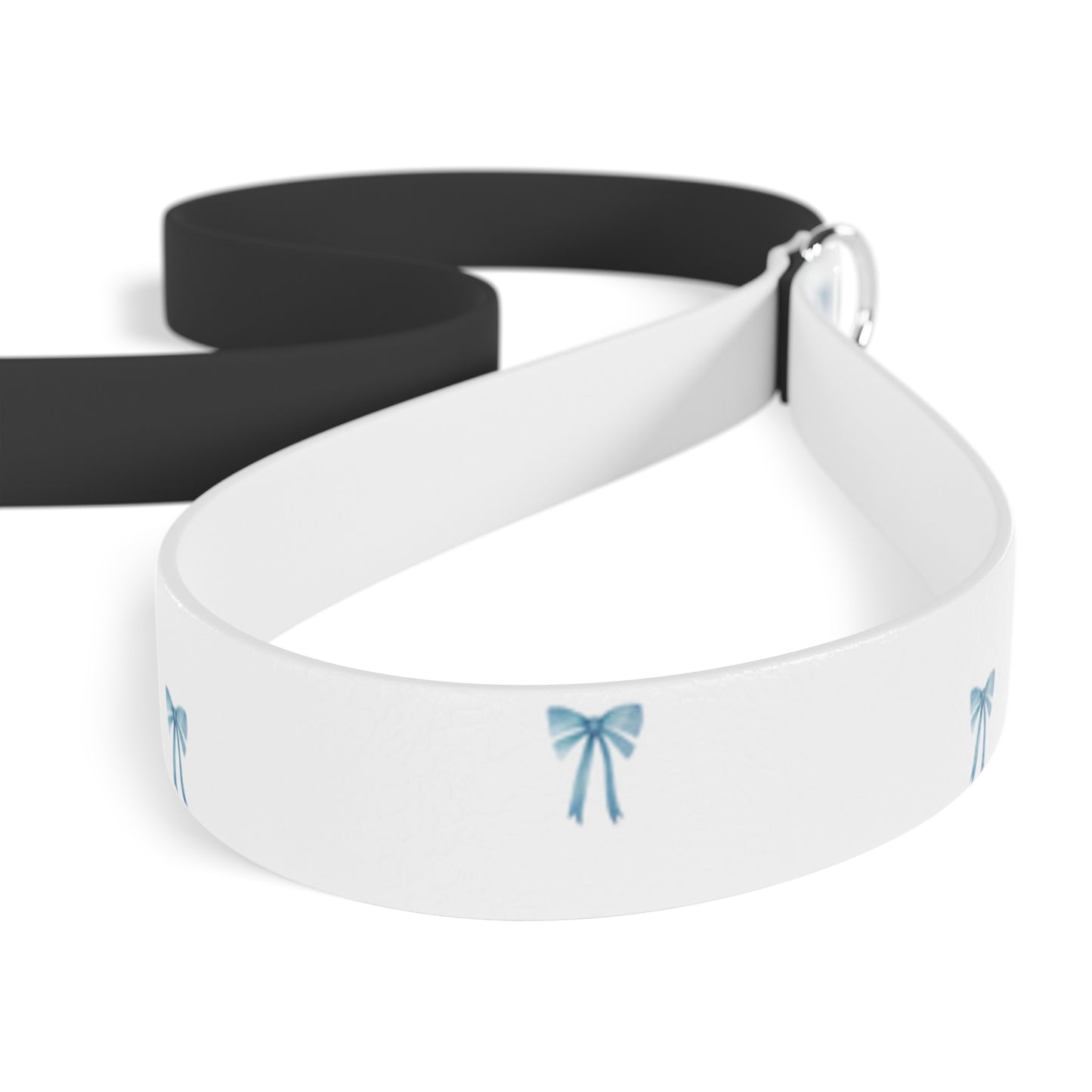 "I’m Very Fond of Walking" Pride & Prejudice Waterproof Dog Leash Blue Bow – Literary Inspired Dog Accessories for Austen Fans