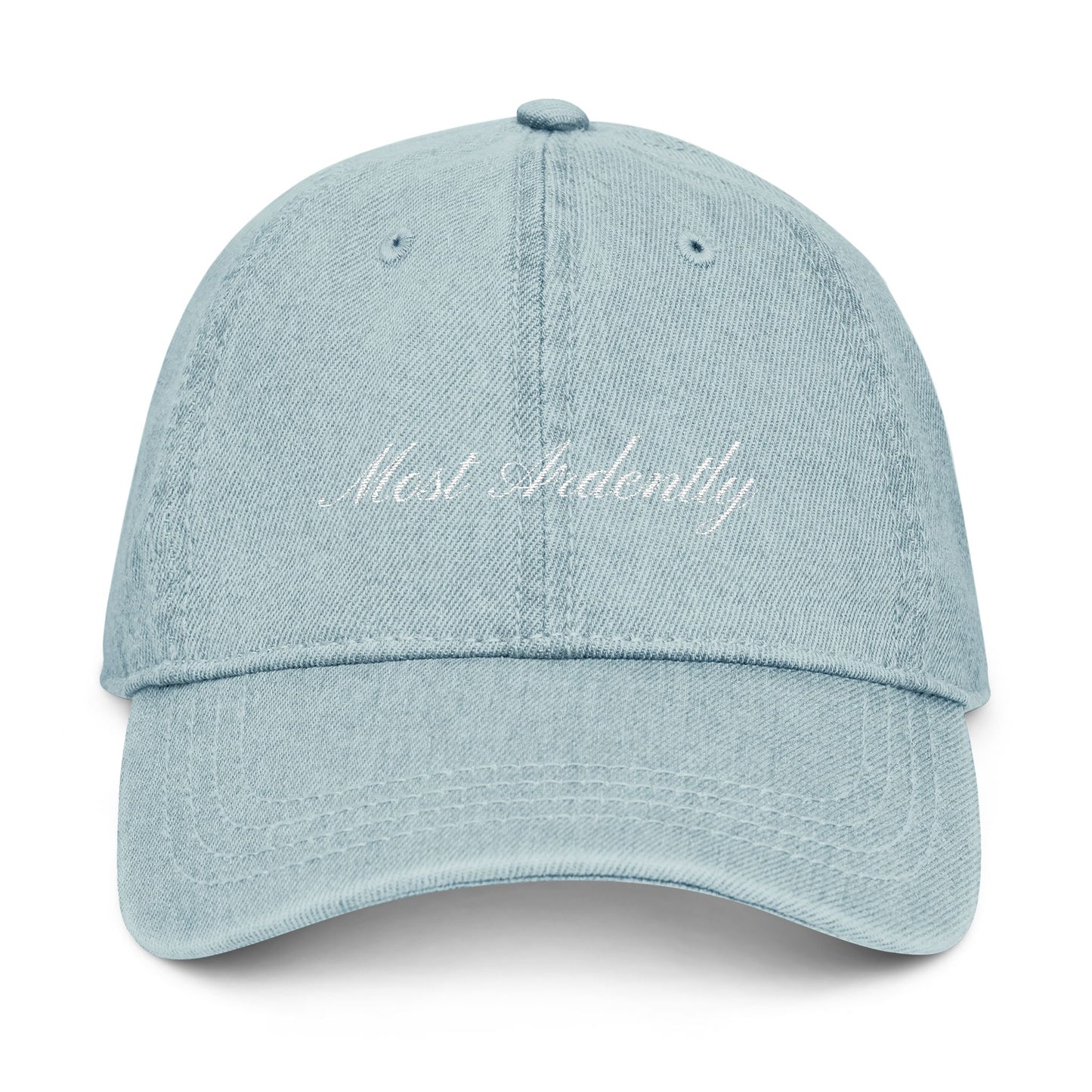 Most Ardently Embroidered Hat - Pride and Prejudice Denim Cap for Jane Austen Fans