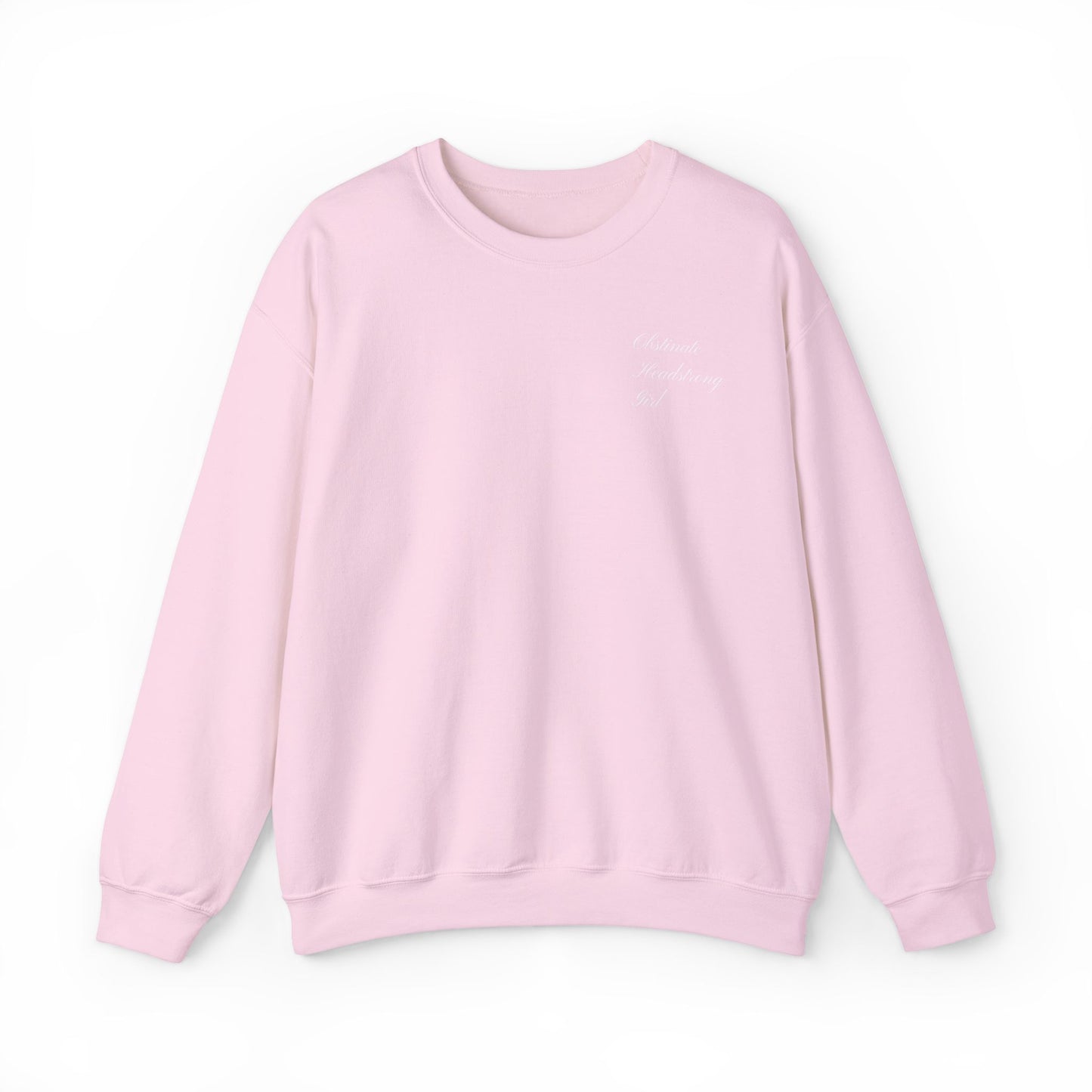 Obstinate Headstrong Girl Embroidered Sweatshirt - Pride and Prejudice Crewneck for Book Lovers