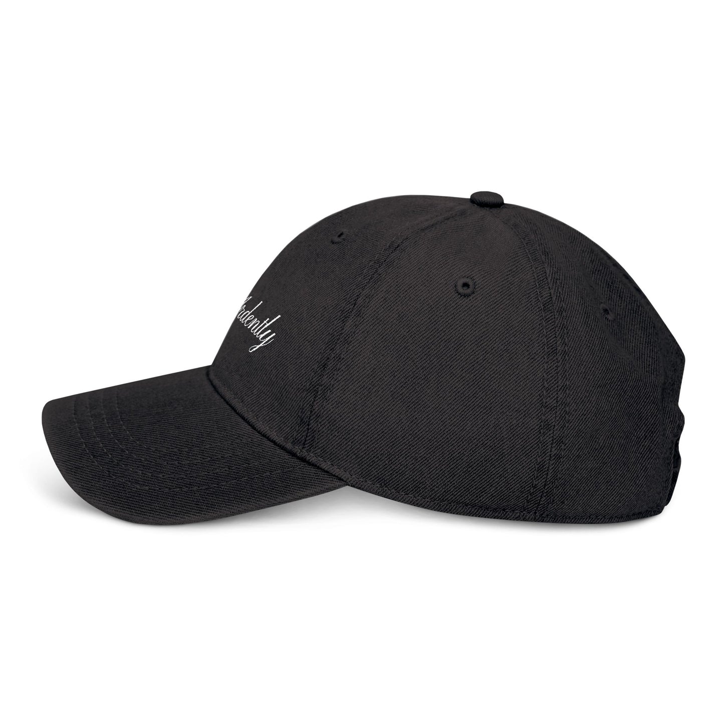 Most Ardently Embroidered Hat - Pride and Prejudice Denim Cap for Jane Austen Fans