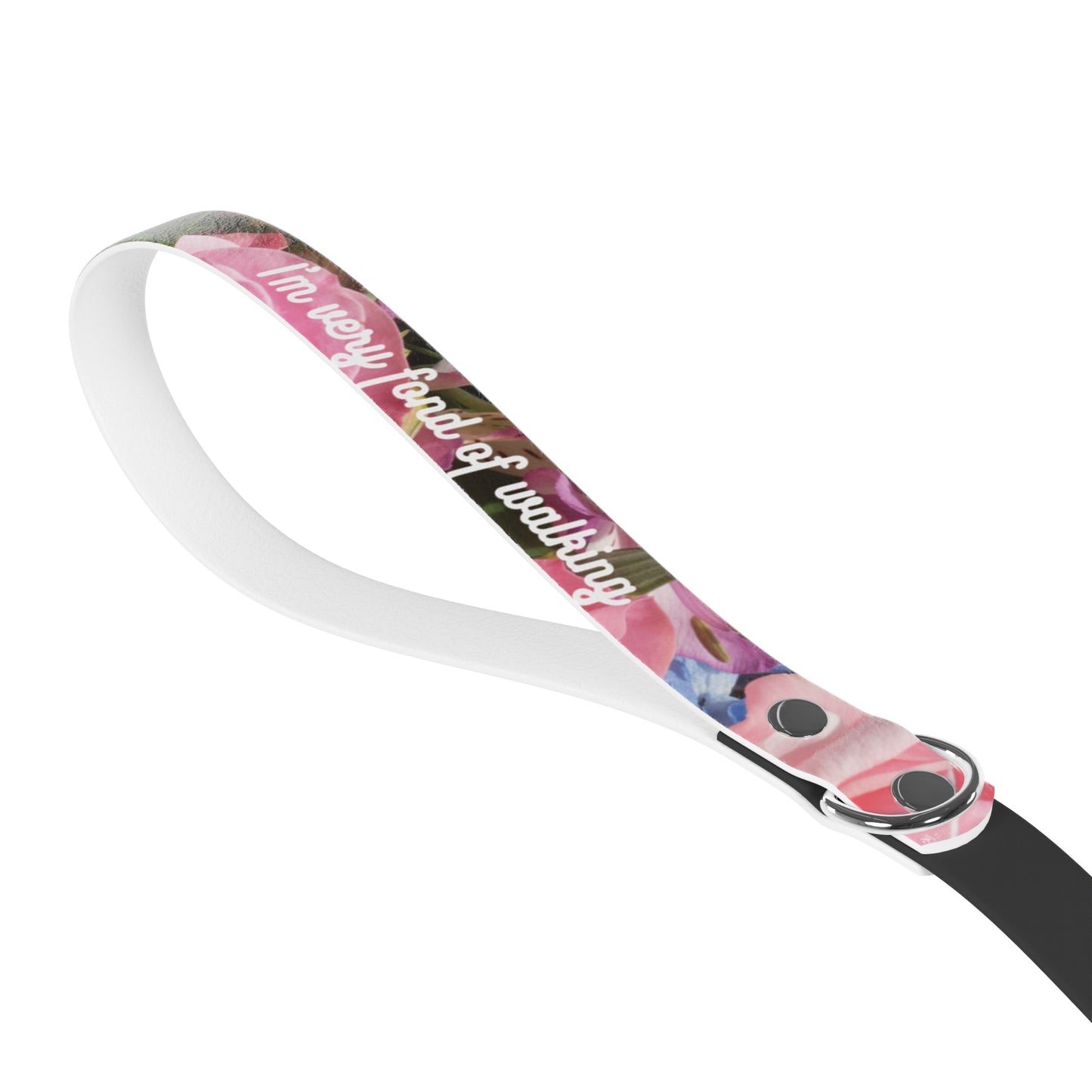 "I’m Very Fond of Walking" Pride & Prejudice Waterproof Dog Leash Floral – Literary Inspired Dog Accessories