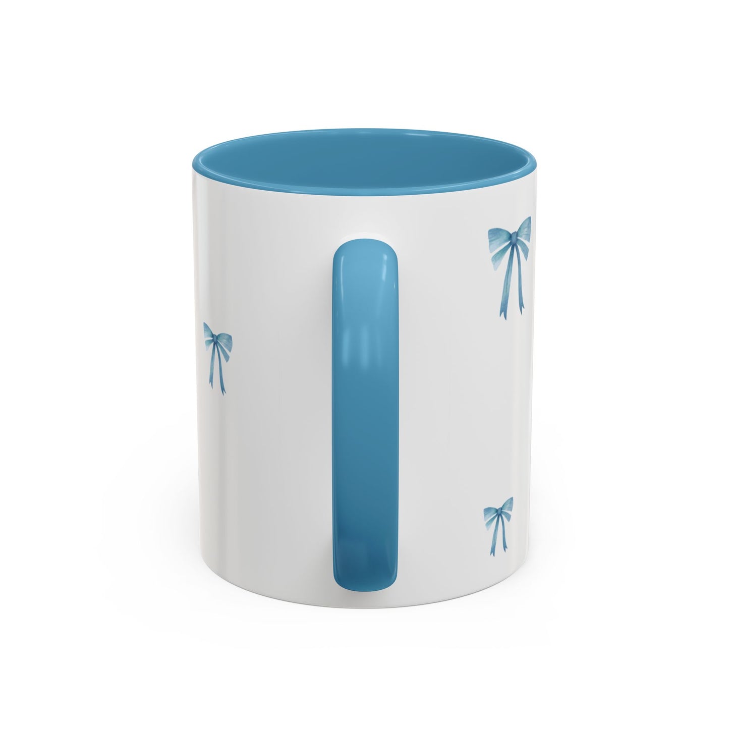 "Most Ardently" Bow Mug Blue Handle – Literary Coffee Lover Gift | Pride and Prejudice Inspired