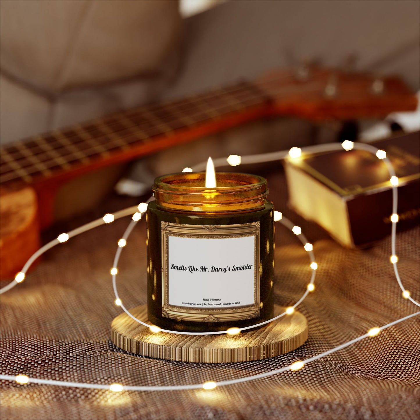 Smells Like Mr. Darcy's Smolder - Eco-Friendly Luxury Coconut Apricot Wax Scented Candles