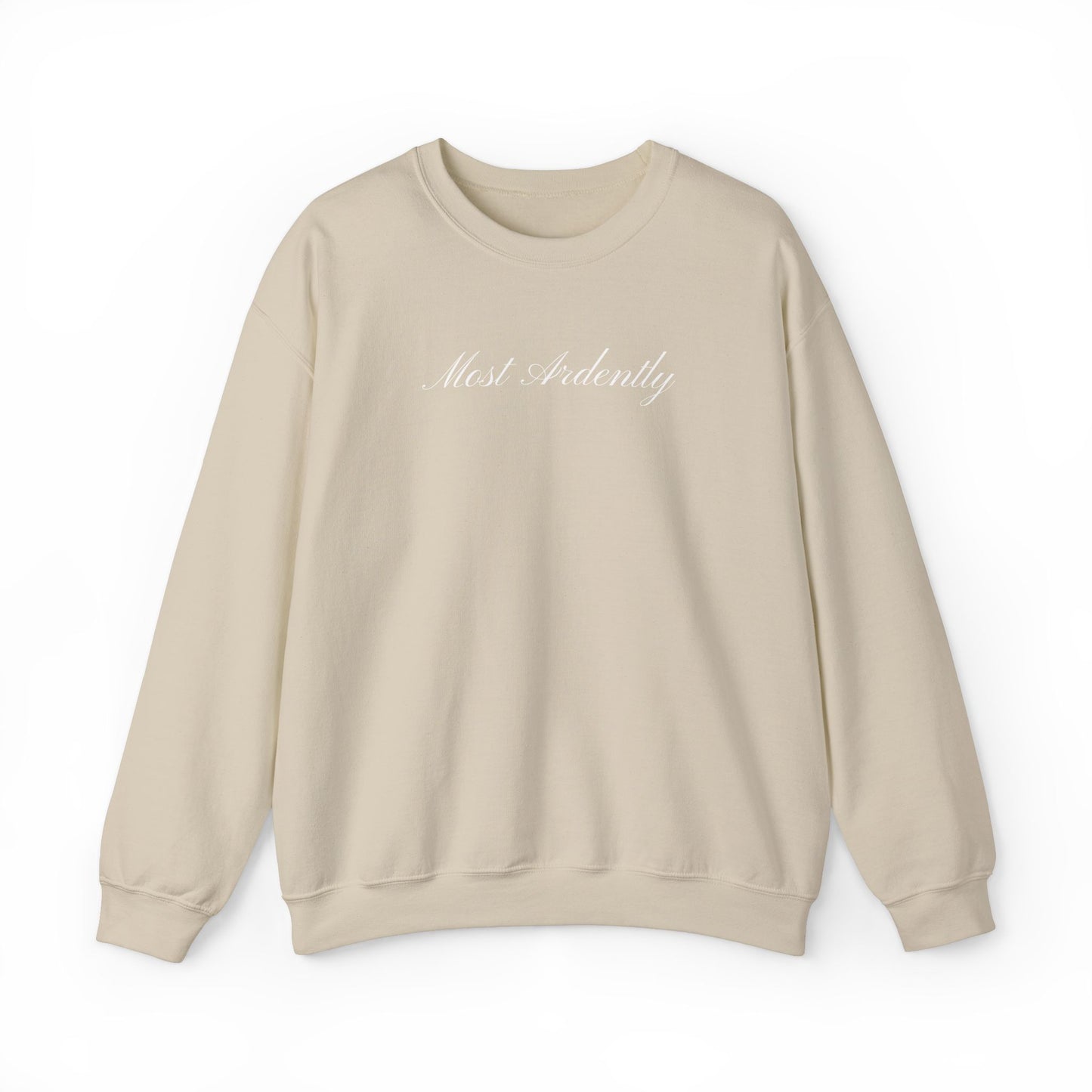 "Most Ardently" Embroidered Sweatshirt - Pride and Prejudice Crewneck for Book Lovers