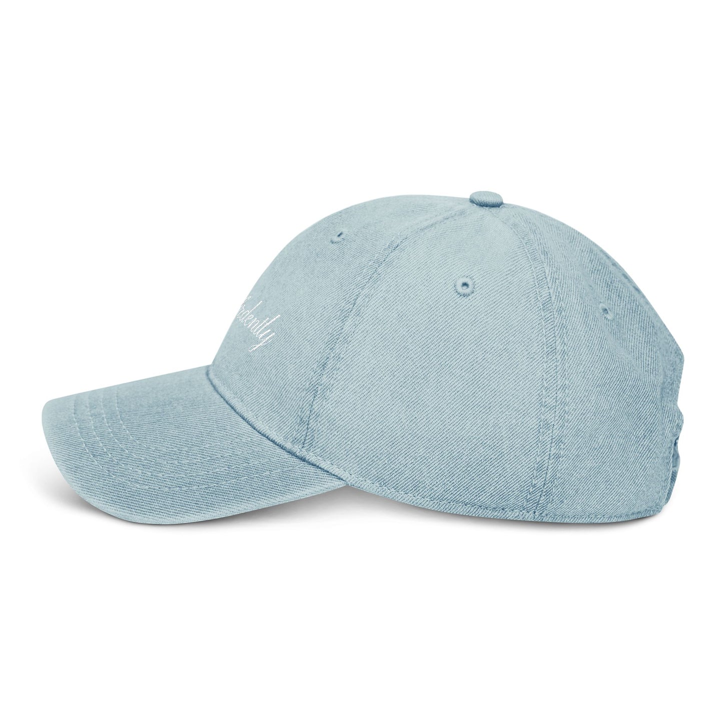 Most Ardently Embroidered Hat - Pride and Prejudice Denim Cap for Jane Austen Fans