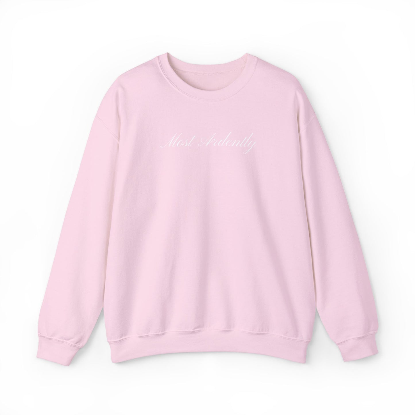 "Most Ardently" Embroidered Sweatshirt - Pride and Prejudice Crewneck for Book Lovers
