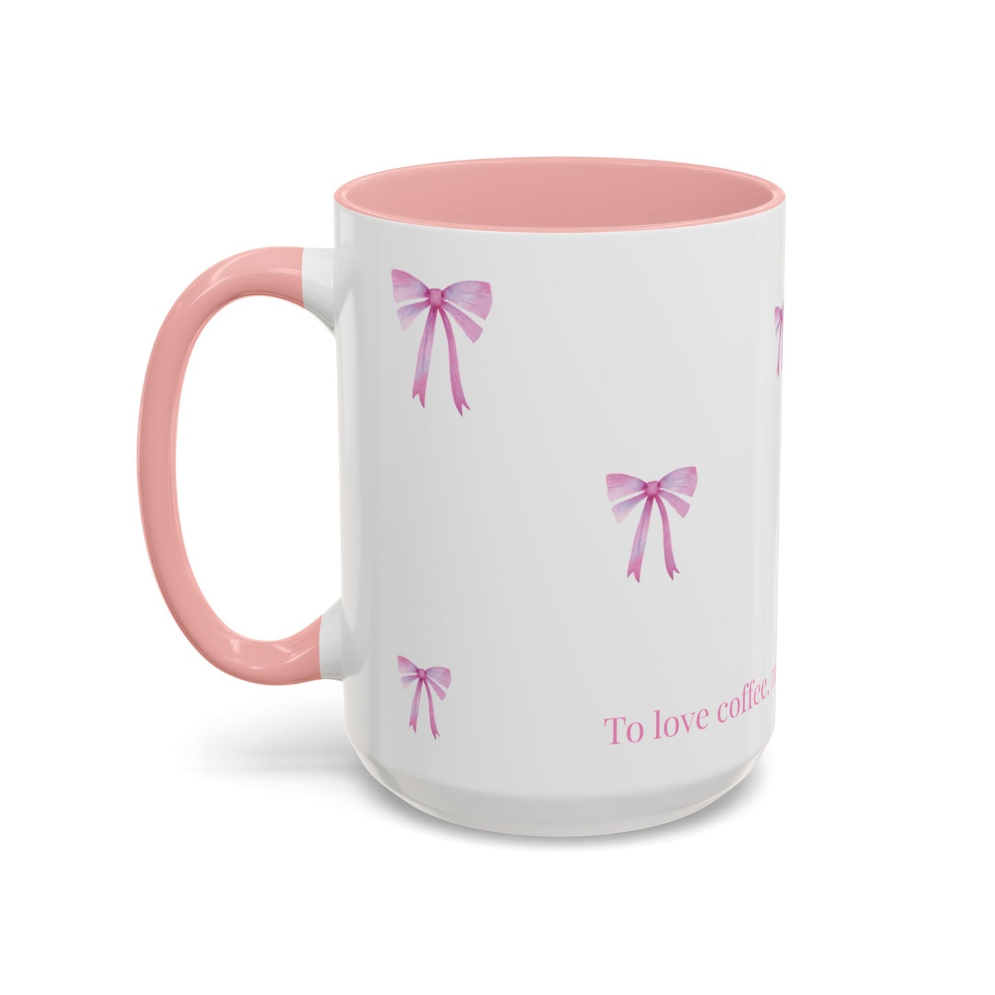 "Most Ardently" Bow Mug Pink Handle – Literary Coffee Lover Gift | Pride and Prejudice Inspired
