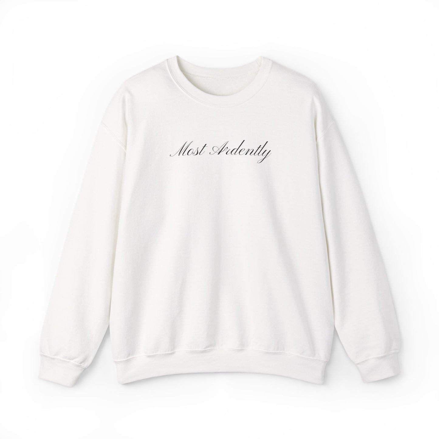 "Most Ardently" Embroidered Sweatshirt - Pride and Prejudice Crewneck for Book Lovers