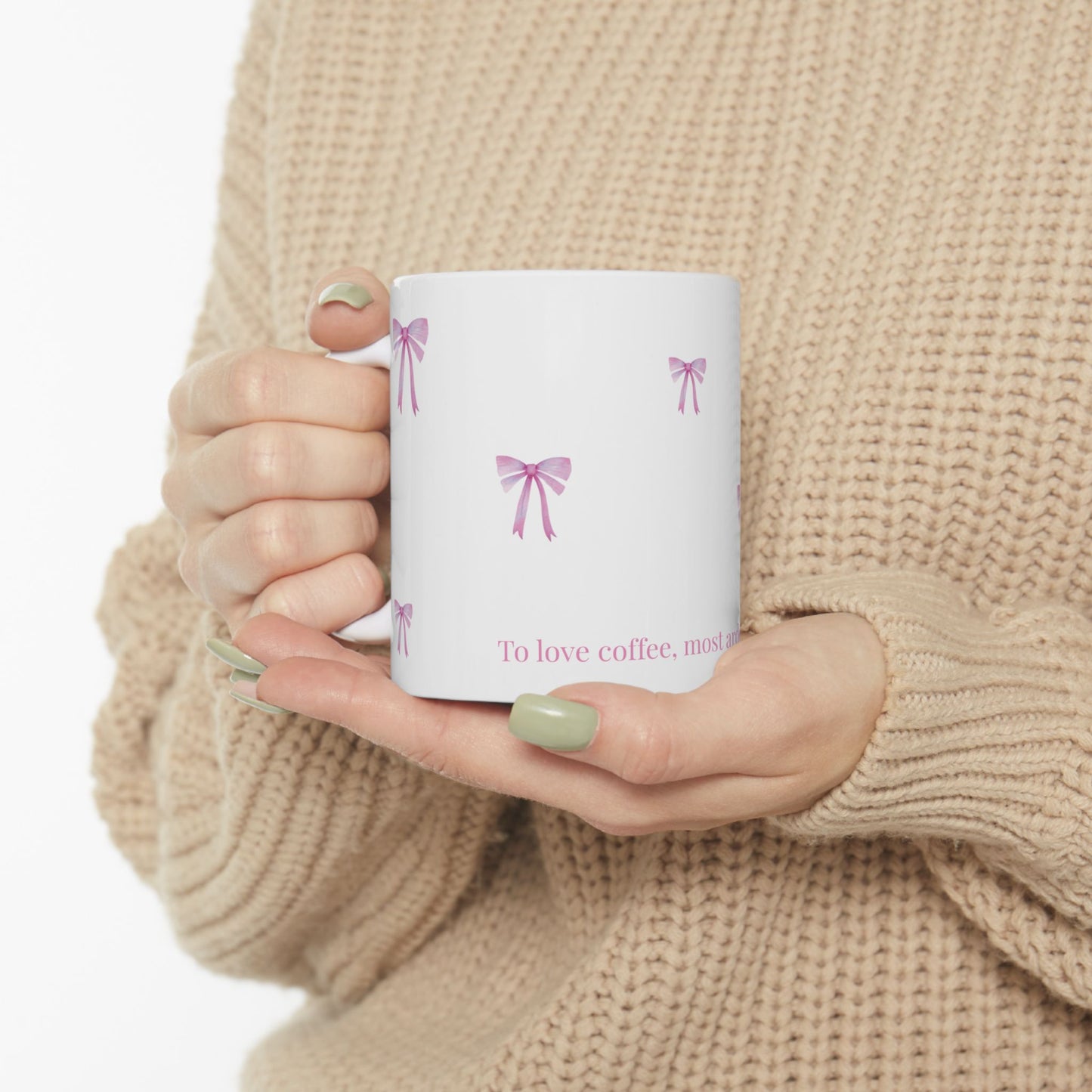 Most Ardently" Pink Bow Mug – Literary Coffee Lover Gift | Pride and Prejudice Inspired Coquette