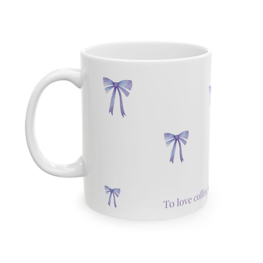 "Most Ardently" Bow Mug Purple – Literary Coffee Lover Gift | Pride and Prejudice Inspired Lavender