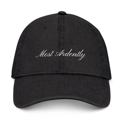 Most Ardently Embroidered Hat - Pride and Prejudice Denim Cap for Jane Austen Fans