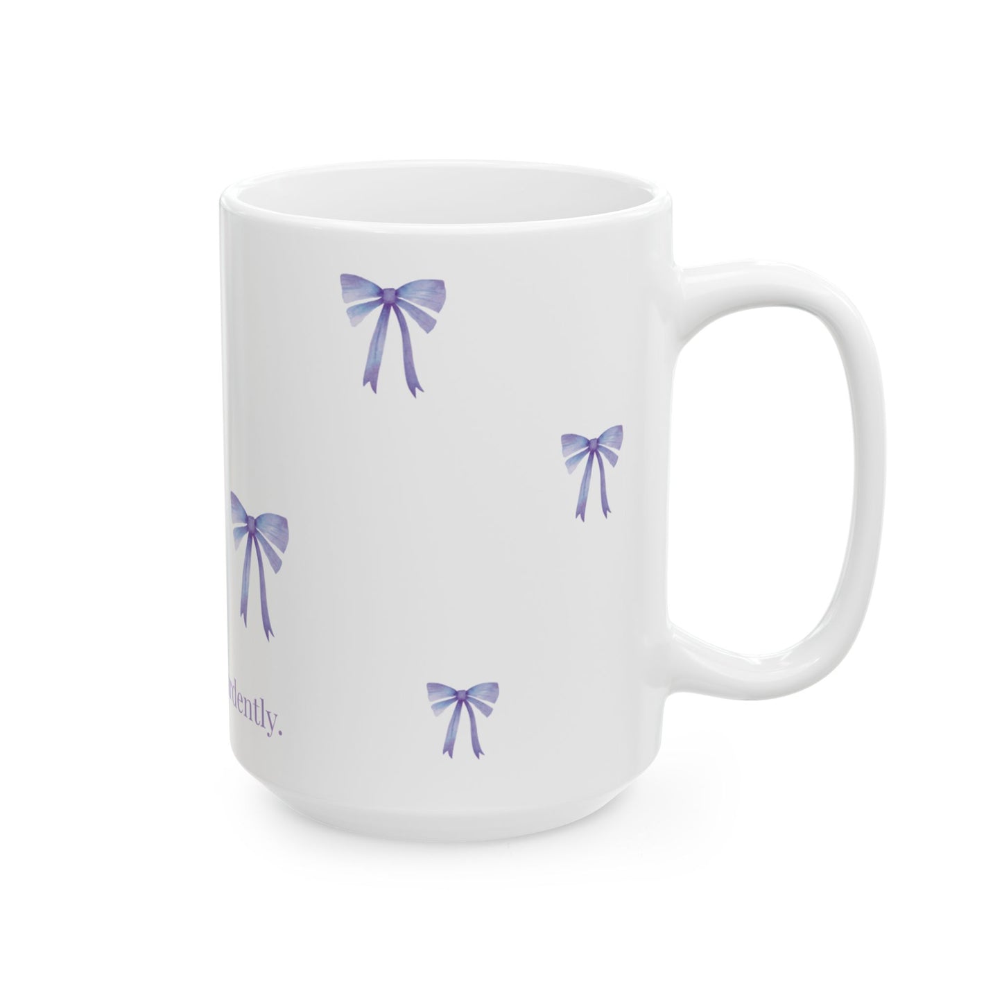Most Ardently" Pink Bow Mug – Literary Coffee Lover Gift | Pride and Prejudice Inspired Coquette