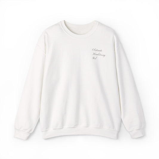 Obstinate Headstrong Girl Embroidered Sweatshirt - Pride and Prejudice Crewneck for Book Lovers