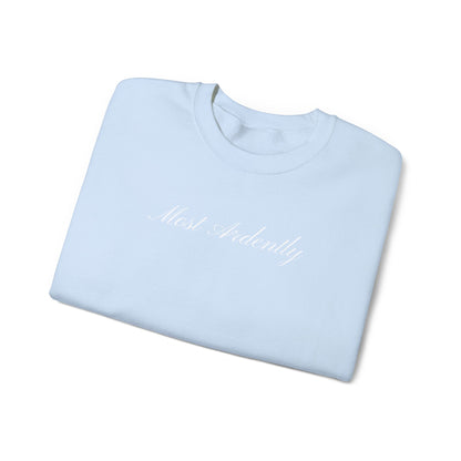 "Most Ardently" Embroidered Sweatshirt - Pride and Prejudice Crewneck for Book Lovers