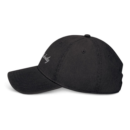 Most Ardently Embroidered Hat - Pride and Prejudice Denim Cap for Jane Austen Fans