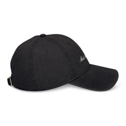Most Ardently Embroidered Hat - Pride and Prejudice Denim Cap for Jane Austen Fans