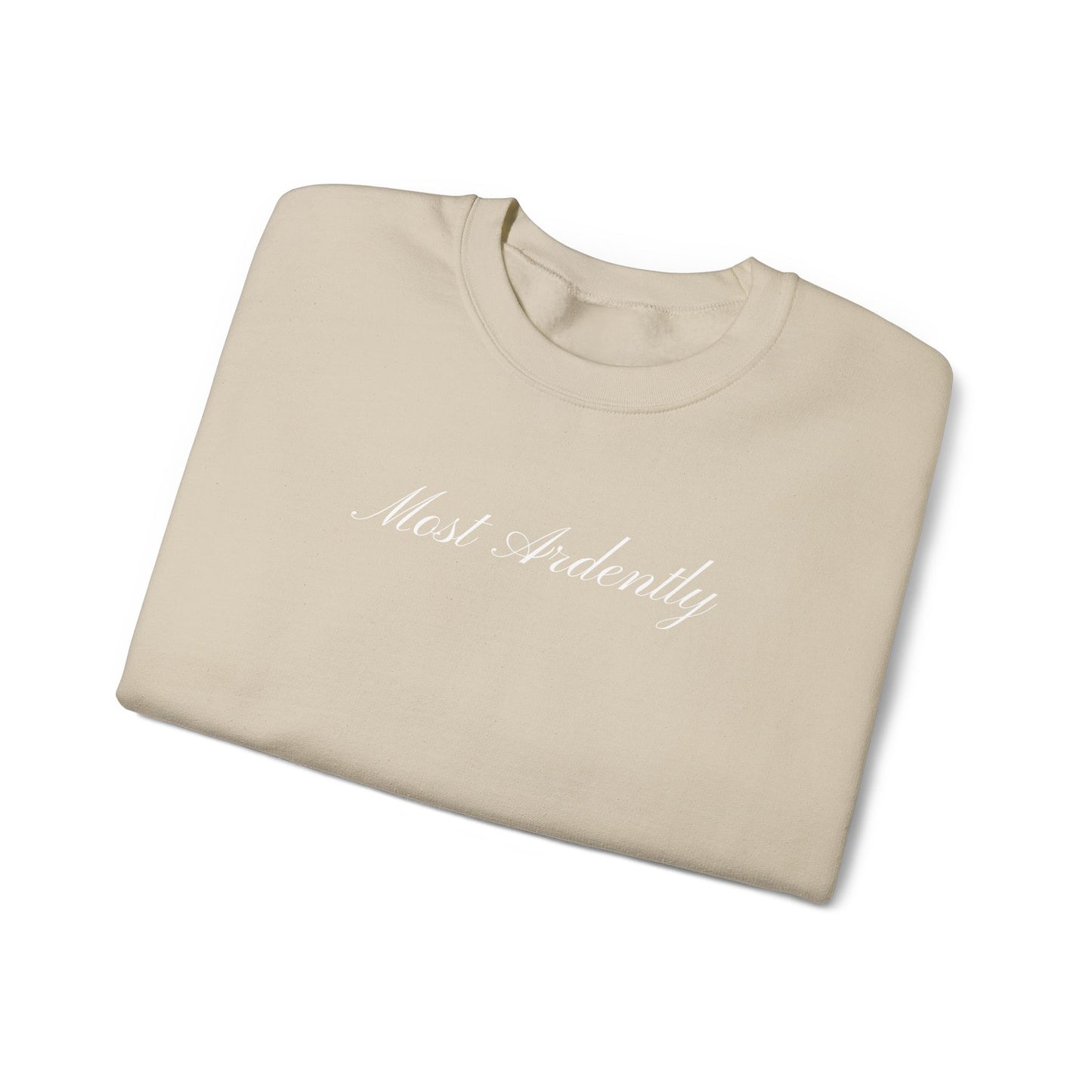 "Most Ardently" Embroidered Sweatshirt - Pride and Prejudice Crewneck for Book Lovers
