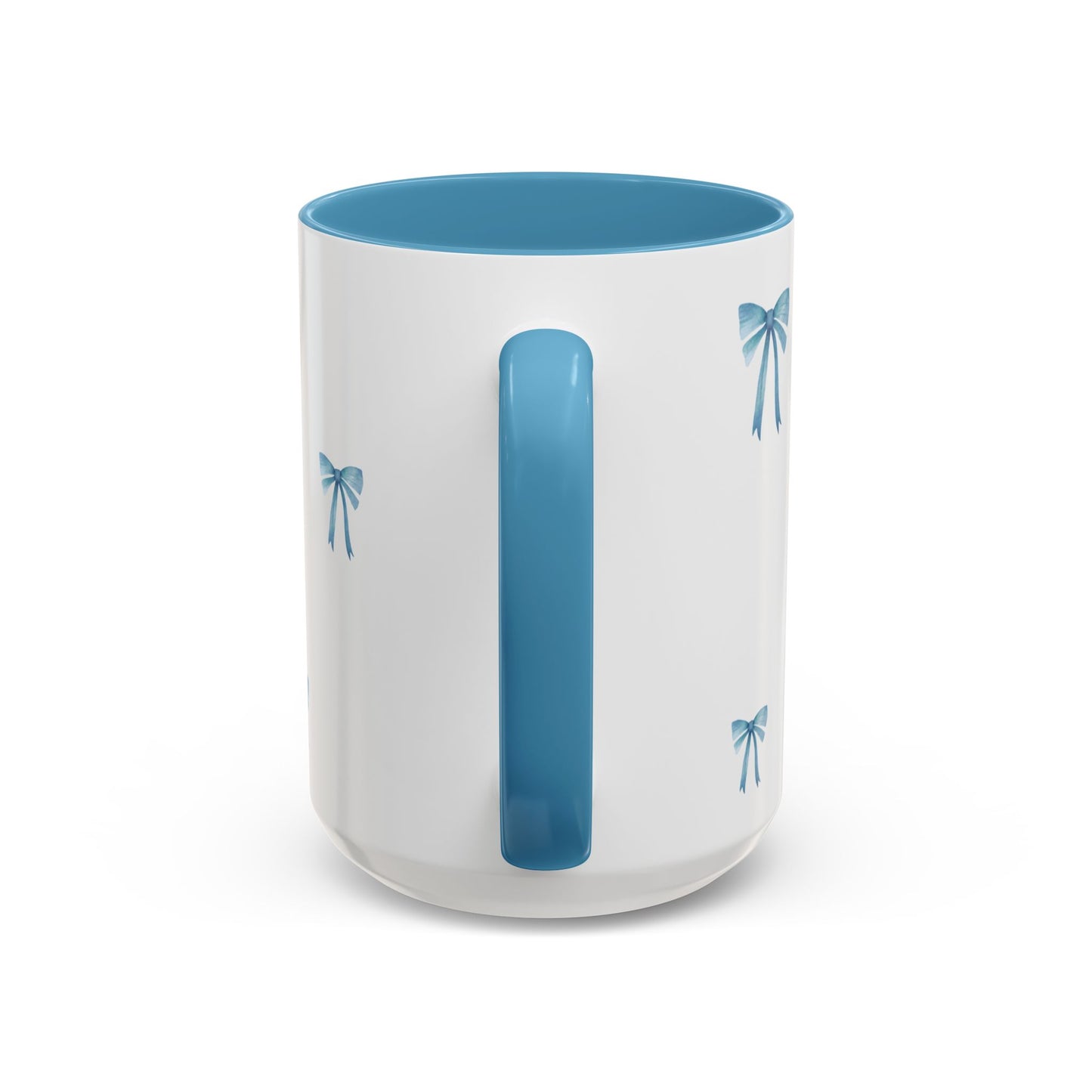 "Most Ardently" Bow Mug Blue Handle – Literary Coffee Lover Gift | Pride and Prejudice Inspired